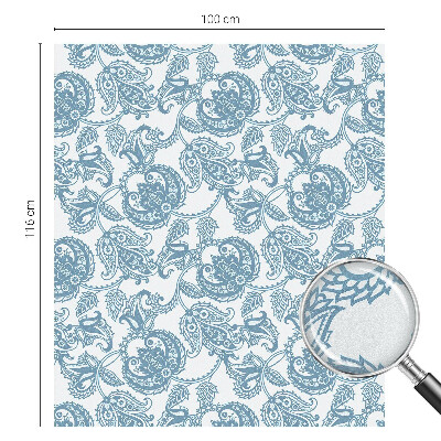 Naklejka na okno dająca prywatność Niebieskie ornamenty