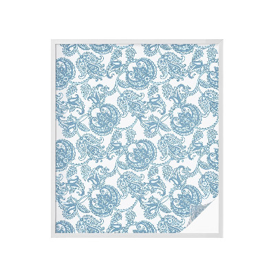 Naklejka na okno dająca prywatność Niebieskie ornamenty