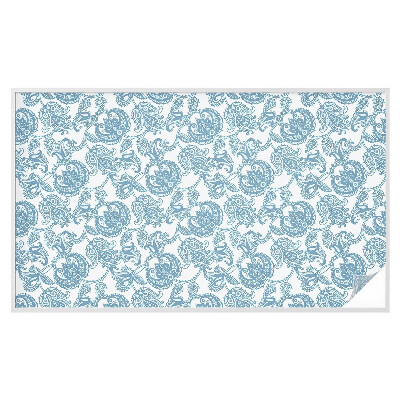 Naklejka na okno dająca prywatność Niebieskie ornamenty