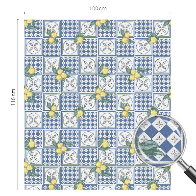 Mleczna naklejka na okno Cytrynowy wzór