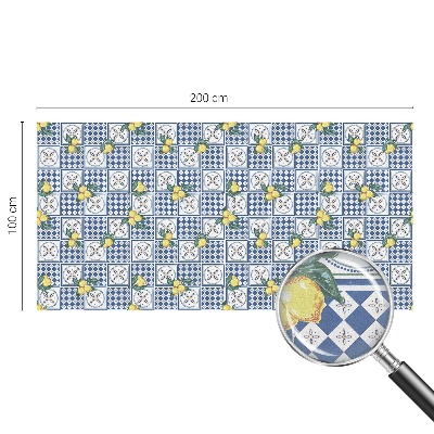 Mleczna naklejka na okno Cytrynowy wzór