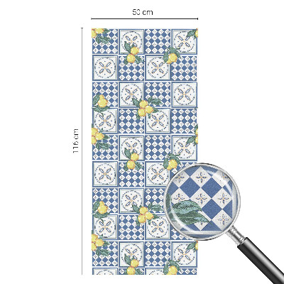 Mleczna naklejka na okno Cytrynowy wzór