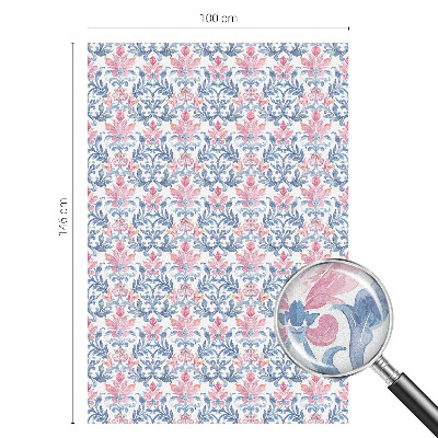 Naklejka na okno mleczna witraż Kwiatowa symetria