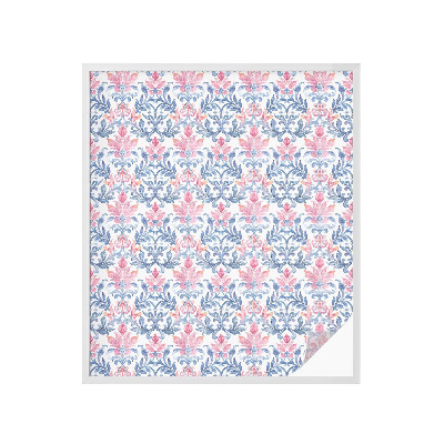 Naklejka na okno mleczna witraż Kwiatowa symetria