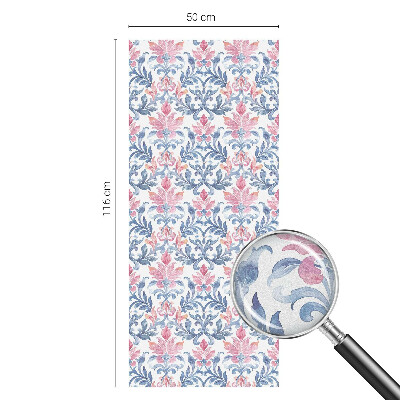 Naklejka na okno mleczna witraż Kwiatowa symetria