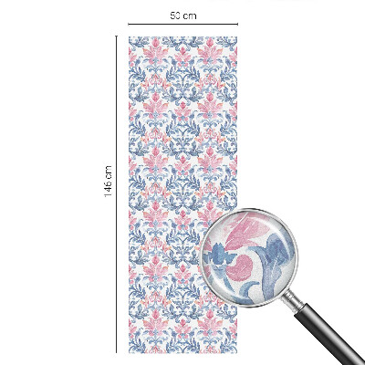 Naklejka na okno mleczna witraż Kwiatowa symetria