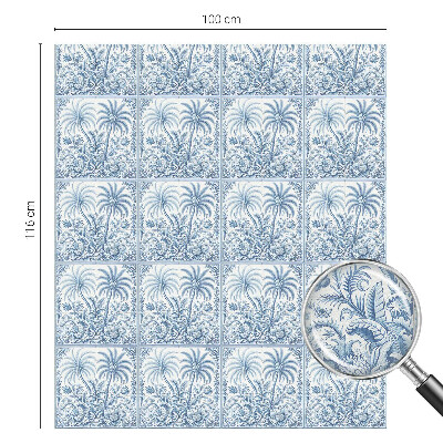 Mleczna naklejka na okno Tropikalny pejzaż