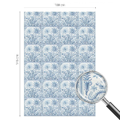 Mleczna naklejka na okno Tropikalny pejzaż