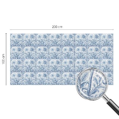 Mleczna naklejka na okno Tropikalny pejzaż