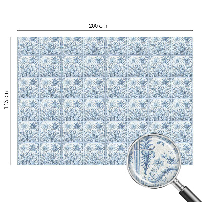 Mleczna naklejka na okno Tropikalny pejzaż