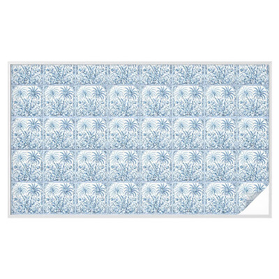 Mleczna naklejka na okno Tropikalny pejzaż