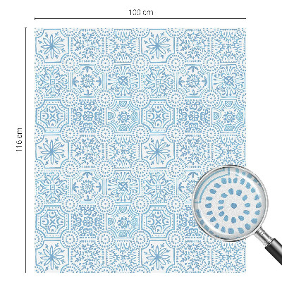 Mleczna naklejka na okno Niebieskie kafelki