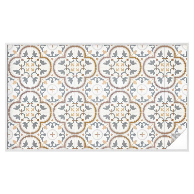 Naklejka na okno mleczna witraż Kaflowe ornamenty