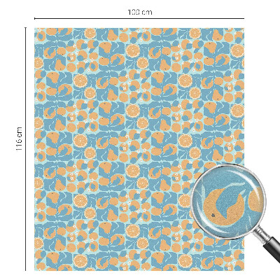 Mleczna naklejka na okno Rybne cytrusy