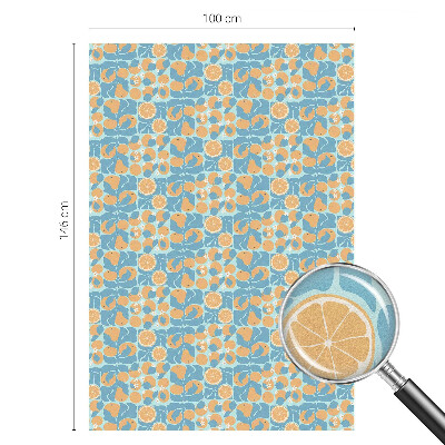 Mleczna naklejka na okno Rybne cytrusy