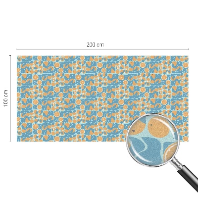 Mleczna naklejka na okno Rybne cytrusy