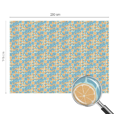 Mleczna naklejka na okno Rybne cytrusy