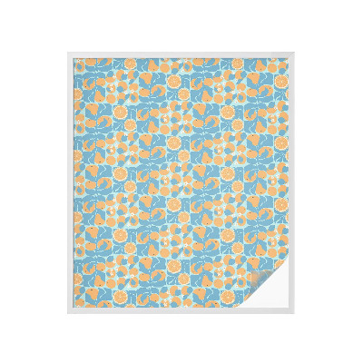 Mleczna naklejka na okno Rybne cytrusy