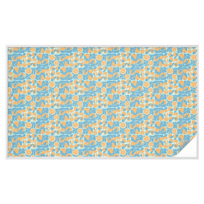 Mleczna naklejka na okno Rybne cytrusy