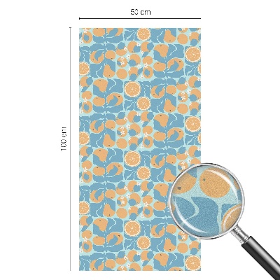 Mleczna naklejka na okno Rybne cytrusy