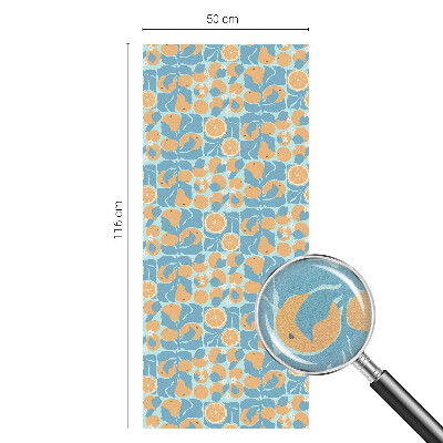 Mleczna naklejka na okno Rybne cytrusy