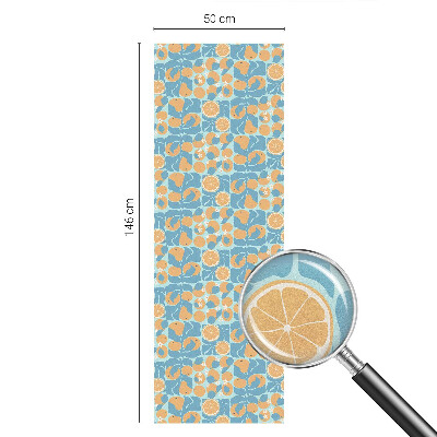 Mleczna naklejka na okno Rybne cytrusy