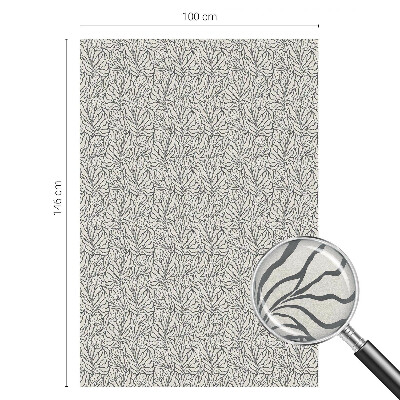 Naklejka na okno mleczna witraż Liście kwiaty