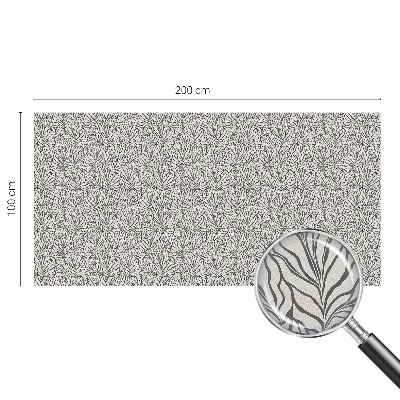 Naklejka na okno mleczna witraż Liście kwiaty