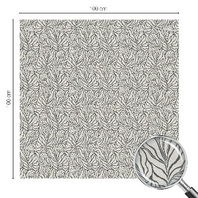 Naklejka na okno mleczna witraż Liście kwiaty