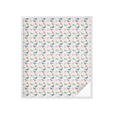 Naklejka na okno mleczna witraż Ptaki pastelowe