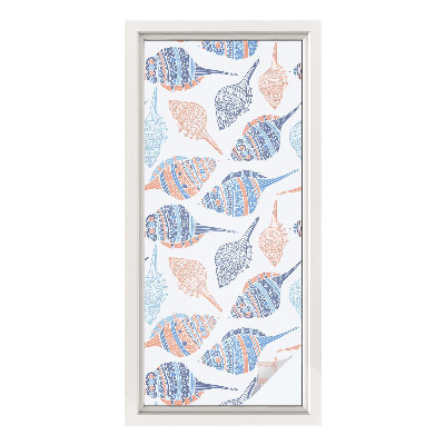 Mleczna naklejka na okno Morskie muszle