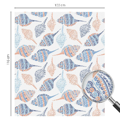 Mleczna naklejka na okno Morskie muszle