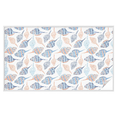 Mleczna naklejka na okno Morskie muszle