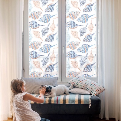 Mleczna naklejka na okno Morskie muszle