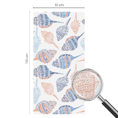 Mleczna naklejka na okno Morskie muszle