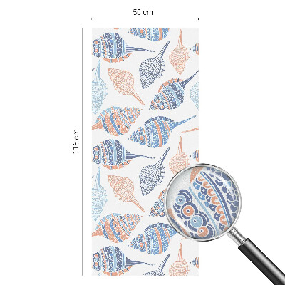 Mleczna naklejka na okno Morskie muszle