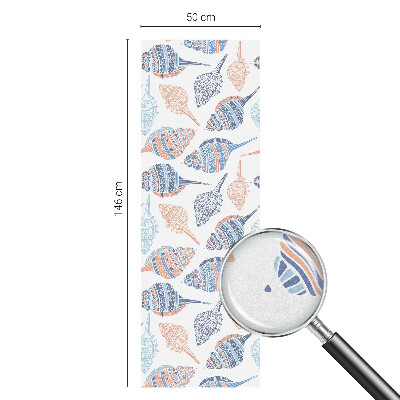 Mleczna naklejka na okno Morskie muszle