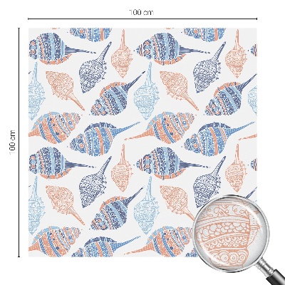 Mleczna naklejka na okno Morskie muszle