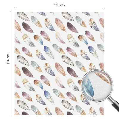 Folia okienna zapewniająca prywatność Pióra boho