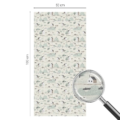 Naklejka na okno dająca prywatność Sielankowa wieś