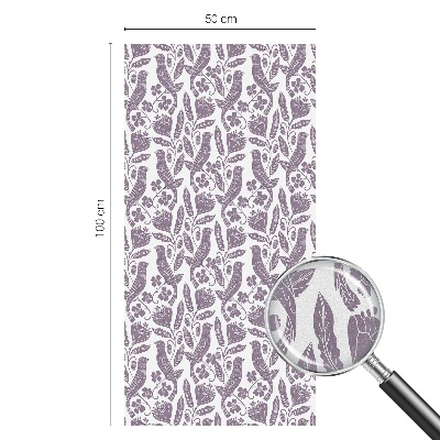 Mleczna naklejka na okno Ludowe motywy