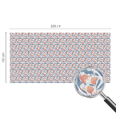 Naklejka na okno mleczna witraż Kwiatowa feeria