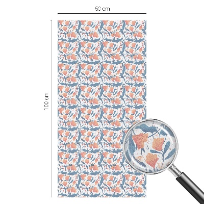 Naklejka na okno mleczna witraż Kwiatowa feeria