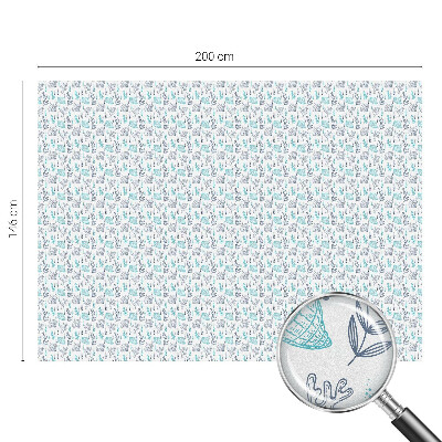 Mleczna naklejka na okno Morska harmonia