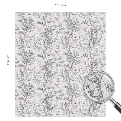 Naklejka na okno dająca prywatność Liście i motyle