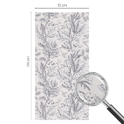 Naklejka na okno dająca prywatność Liście i motyle