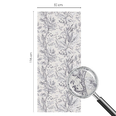 Naklejka na okno dająca prywatność Liście i motyle