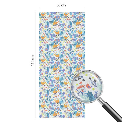 Naklejka na okno dająca prywatność Roślinny motyw