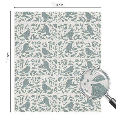 Mleczna naklejka na okno Ptasi motyw