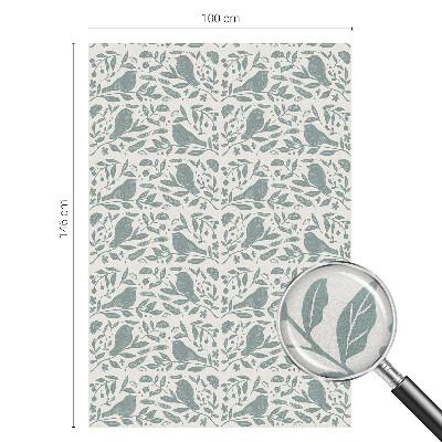 Mleczna naklejka na okno Ptasi motyw